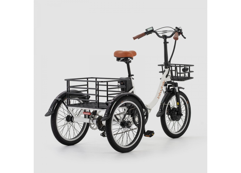Triciclo ELÉCTRICO BIWBIK ( 2 colores Blanco y...