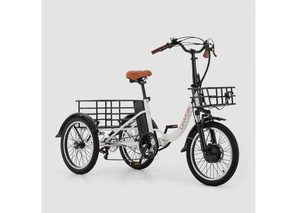 Triciclo ELÉCTRICO BIWBIK ( 2 colores Blanco y...