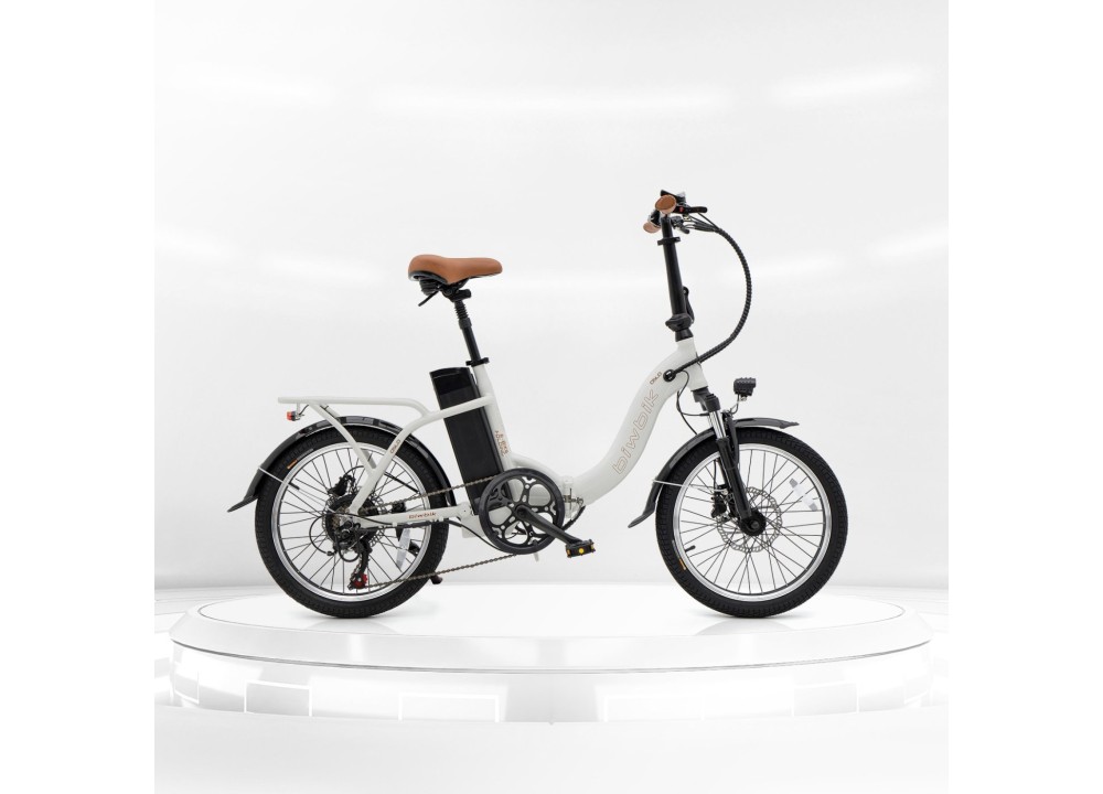 Bicicleta eléctrica plegable Biwbik Dublin White con acelerador