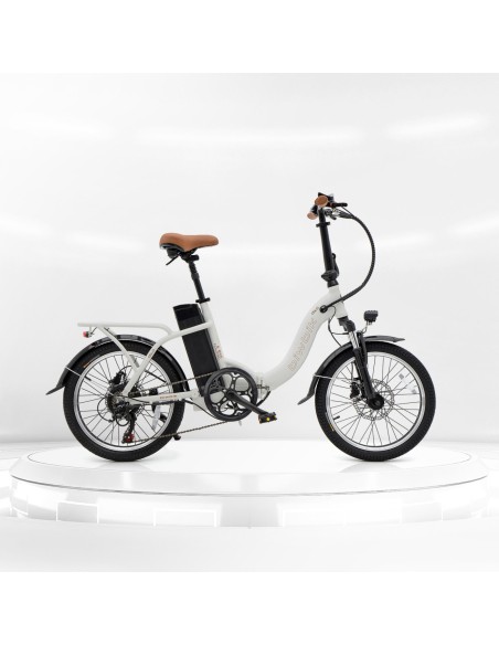 Bicicleta eléctrica plegable Biwbik Dublin White con acelerador