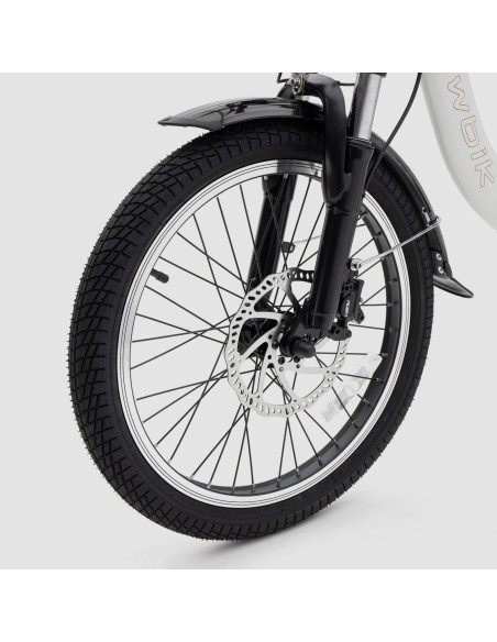 Bicicleta eléctrica plegable Biwbik Dublin White con acelerador