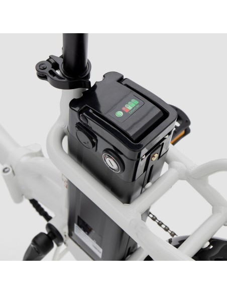 Bicicleta eléctrica plegable Biwbik Dublin White con acelerador