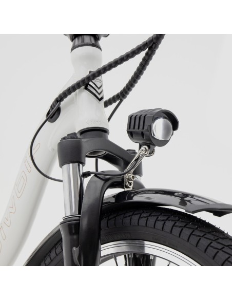Bicicleta eléctrica plegable Biwbik Dublin White con acelerador