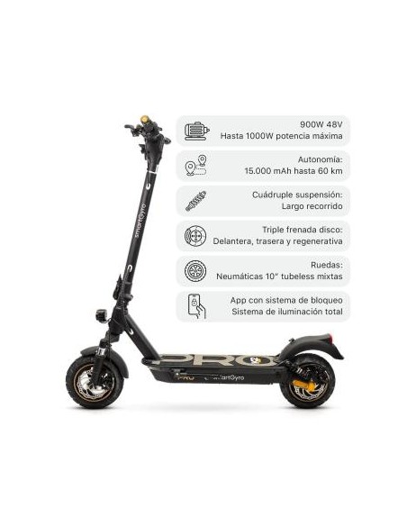 Patinete eléctrico smartGyro K2 PRO Black Certificado