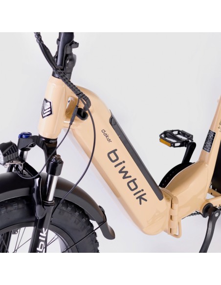 Bicicleta eléctrica plegable Biwbik Dakar Cream