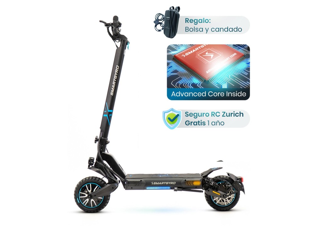 Patinete eléctrico smartGyro CROSSOVER DUAL MAX 2 Certificado