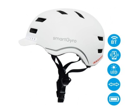 Casco Inteligente SmartGyro Smart Pro M Blanco, Bluetooth 2