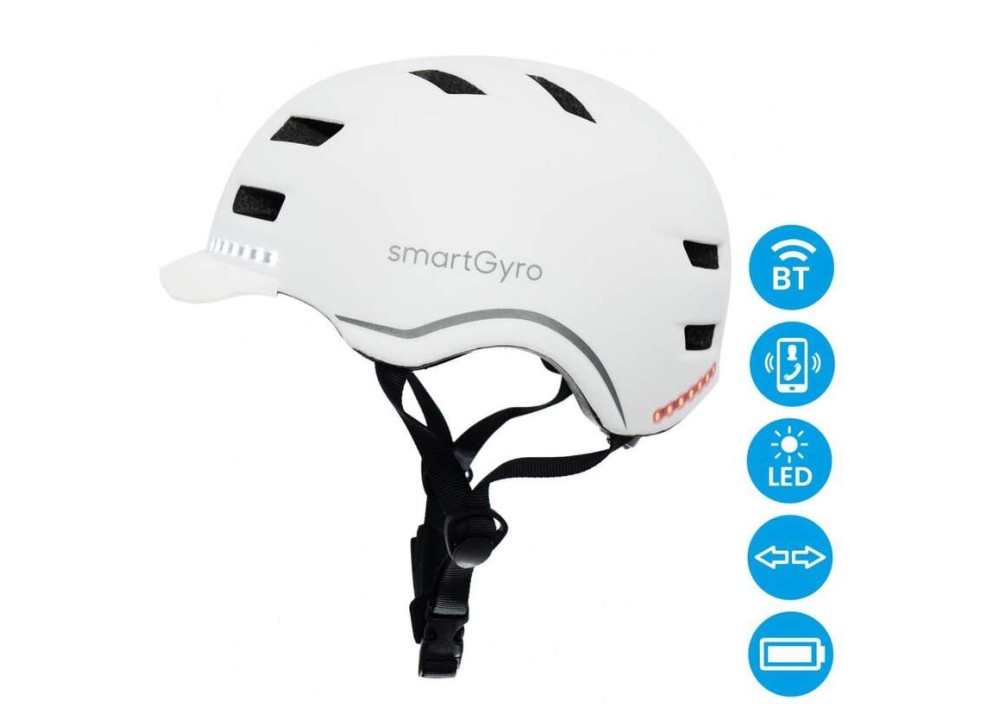 Casco Inteligente SmartGyro Smart Pro M Blanco,...