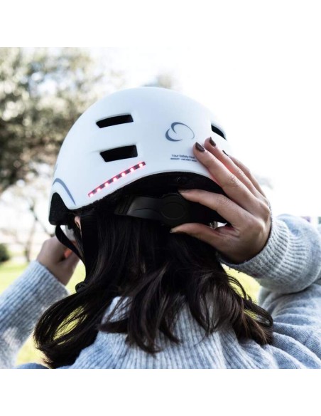 Casco Inteligente SmartGyro Smart Pro M Blanco, Bluetooth