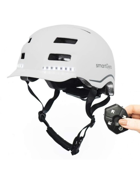 Casco Inteligente SmartGyro Smart Pro M Blanco, Bluetooth