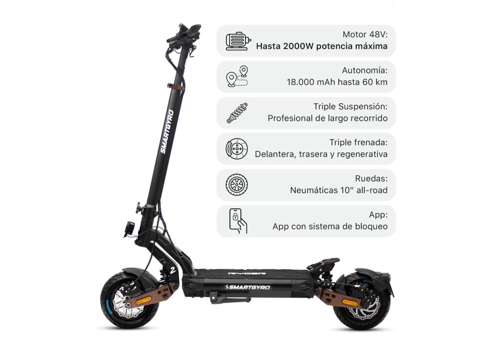 Patinete eléctrico smartGyro Ryder 2