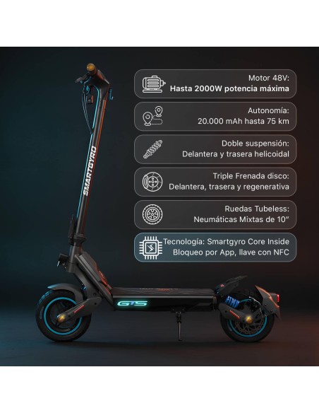 Patinete eléctrico smartGyro Rockway GTS