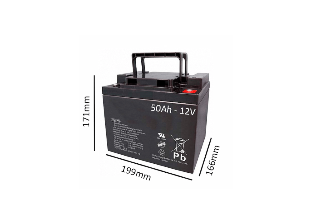 Batería 50h - 12V para scooter y silla eléctrica