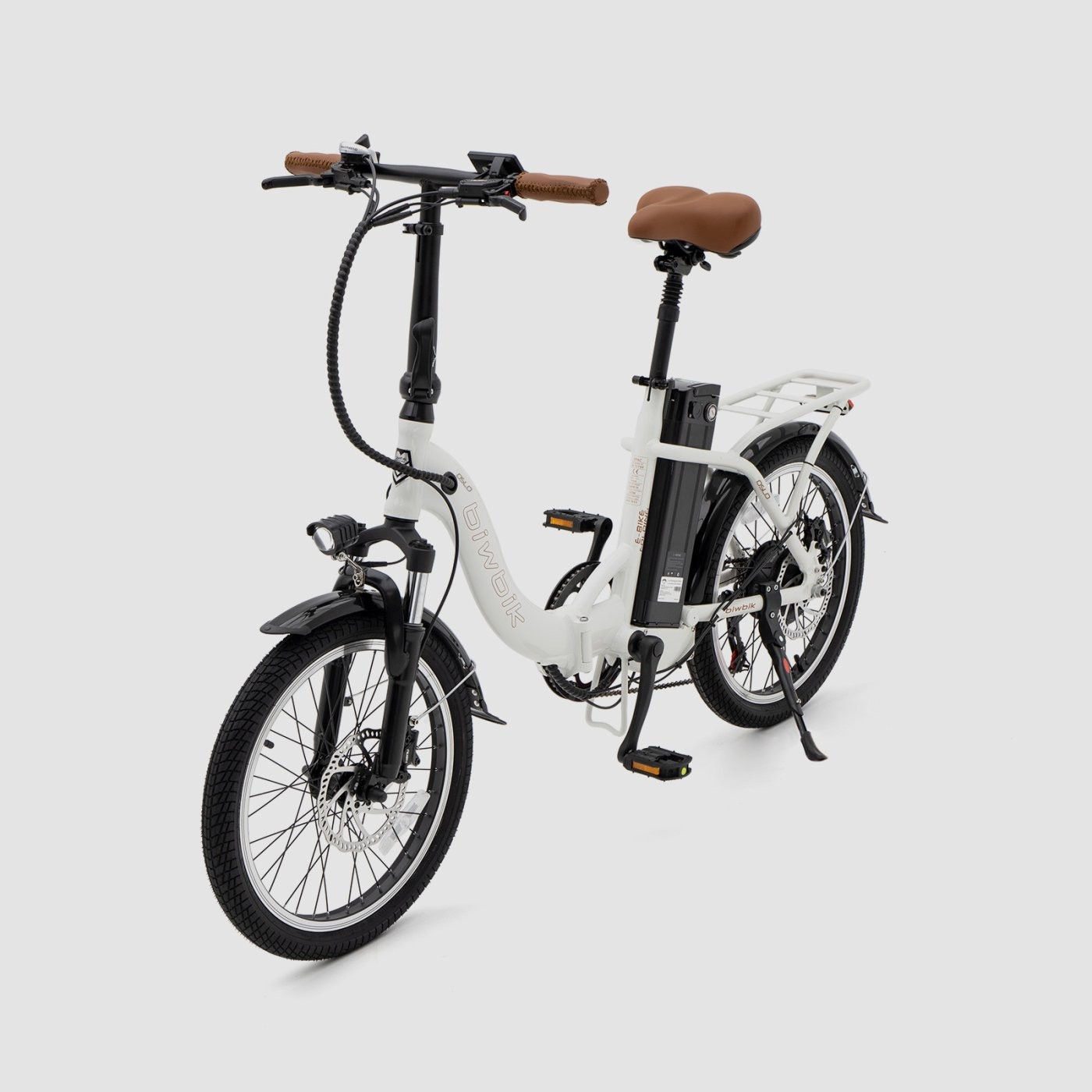 Bicicleta eléctrica plegable Biwbik Dublin White con acelerador
