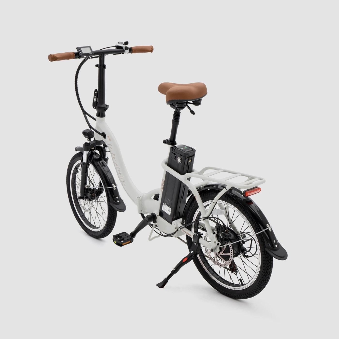 Bicicleta eléctrica plegable Biwbik Dublin White con acelerador