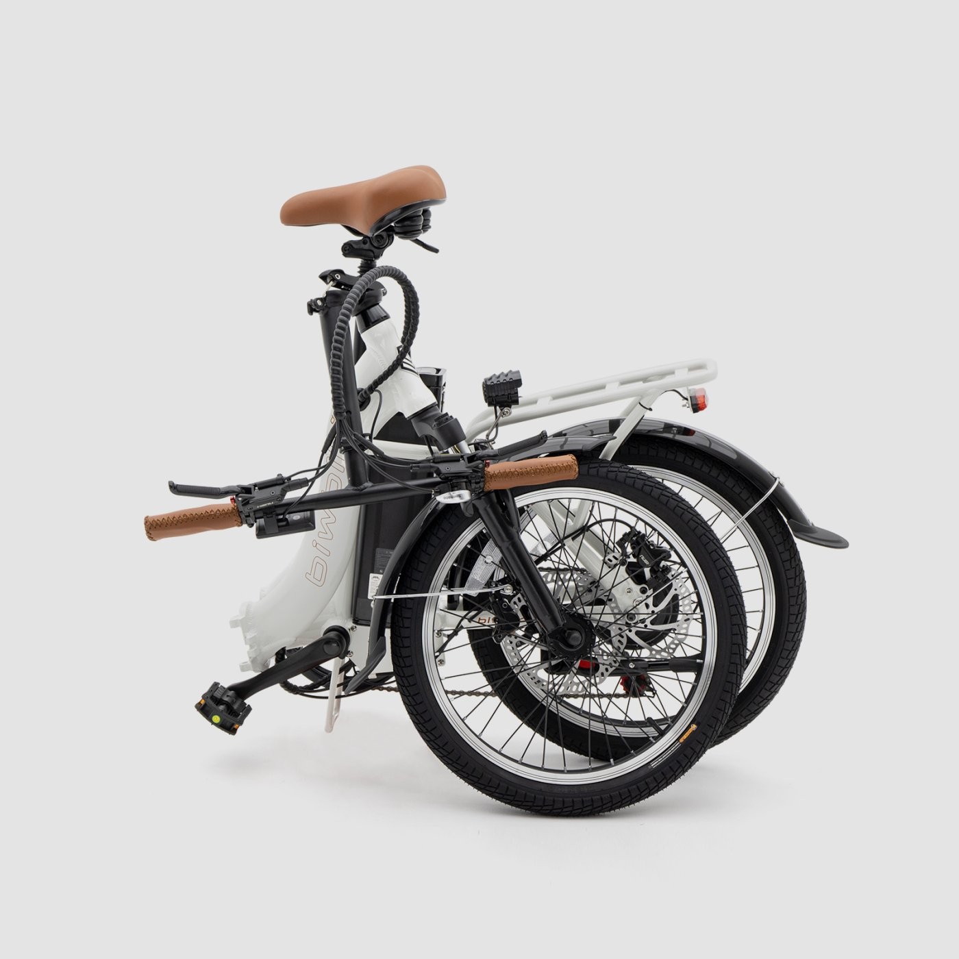 Bicicleta eléctrica plegable Biwbik Dublin White con acelerador