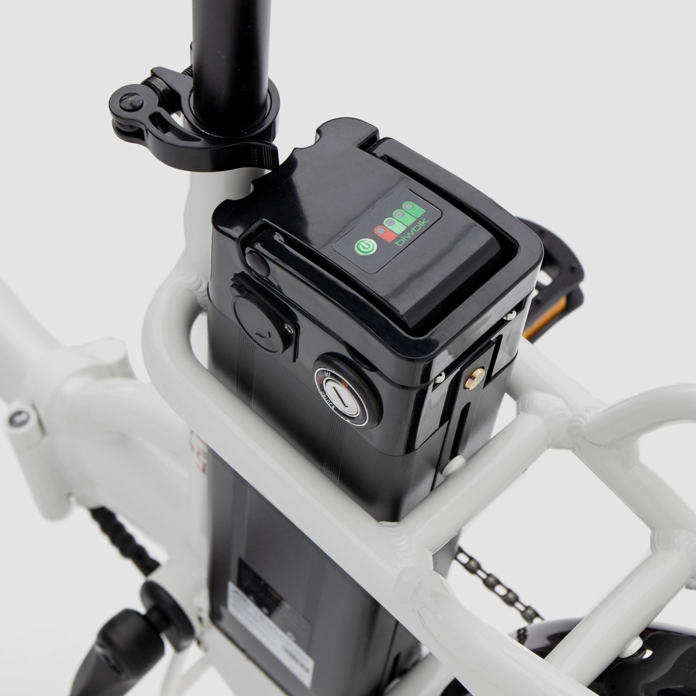 Bicicleta eléctrica plegable Biwbik Dublin White con acelerador