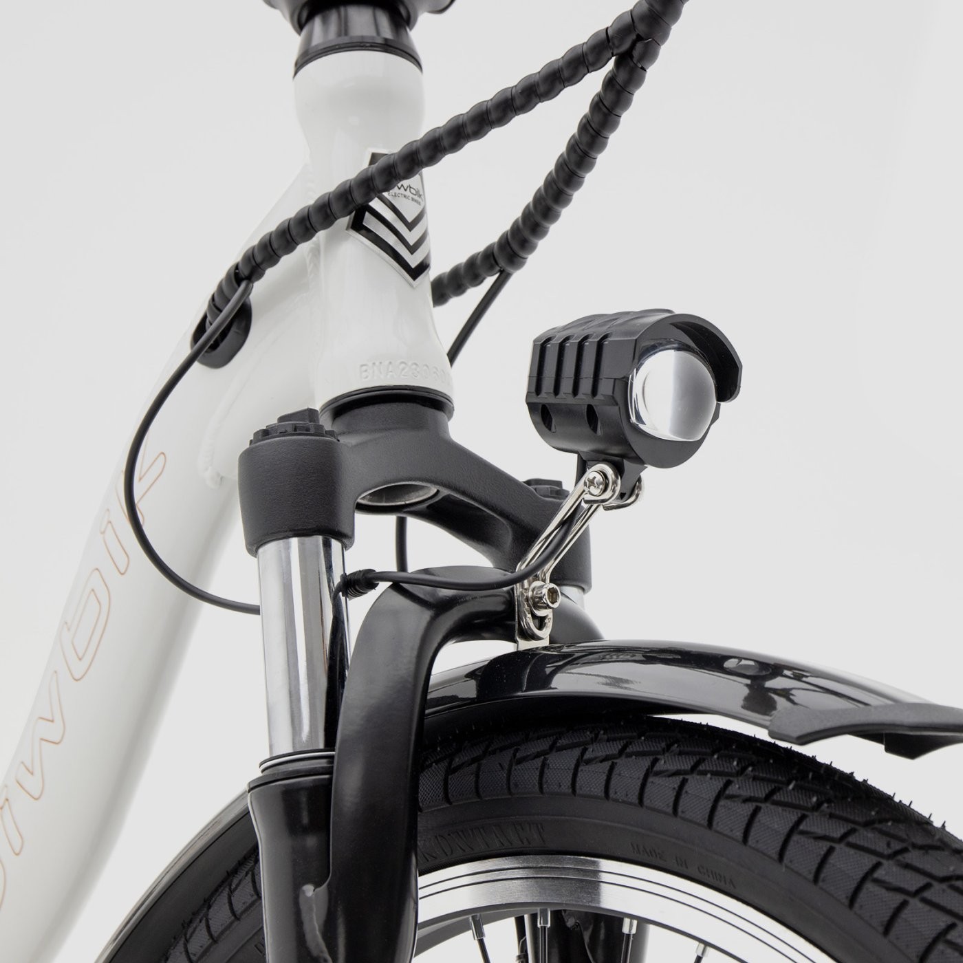 Bicicleta eléctrica plegable Biwbik Dublin White con acelerador