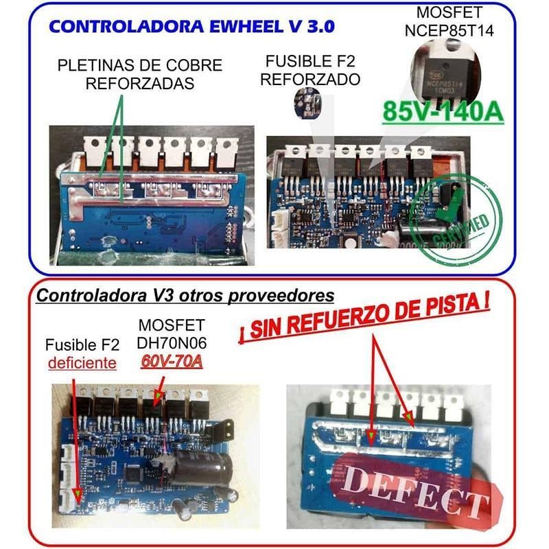 Controladora V3 36V 350W para patín Xiaomi M365 Ewheel