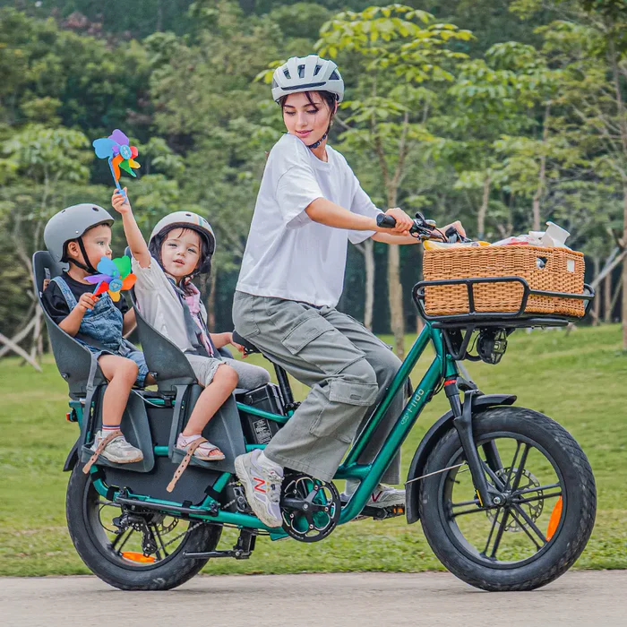 Fiido T2 Longtail Cargo E-bike | Bicicleta Eléctrica de Carga Versátil y Familiar