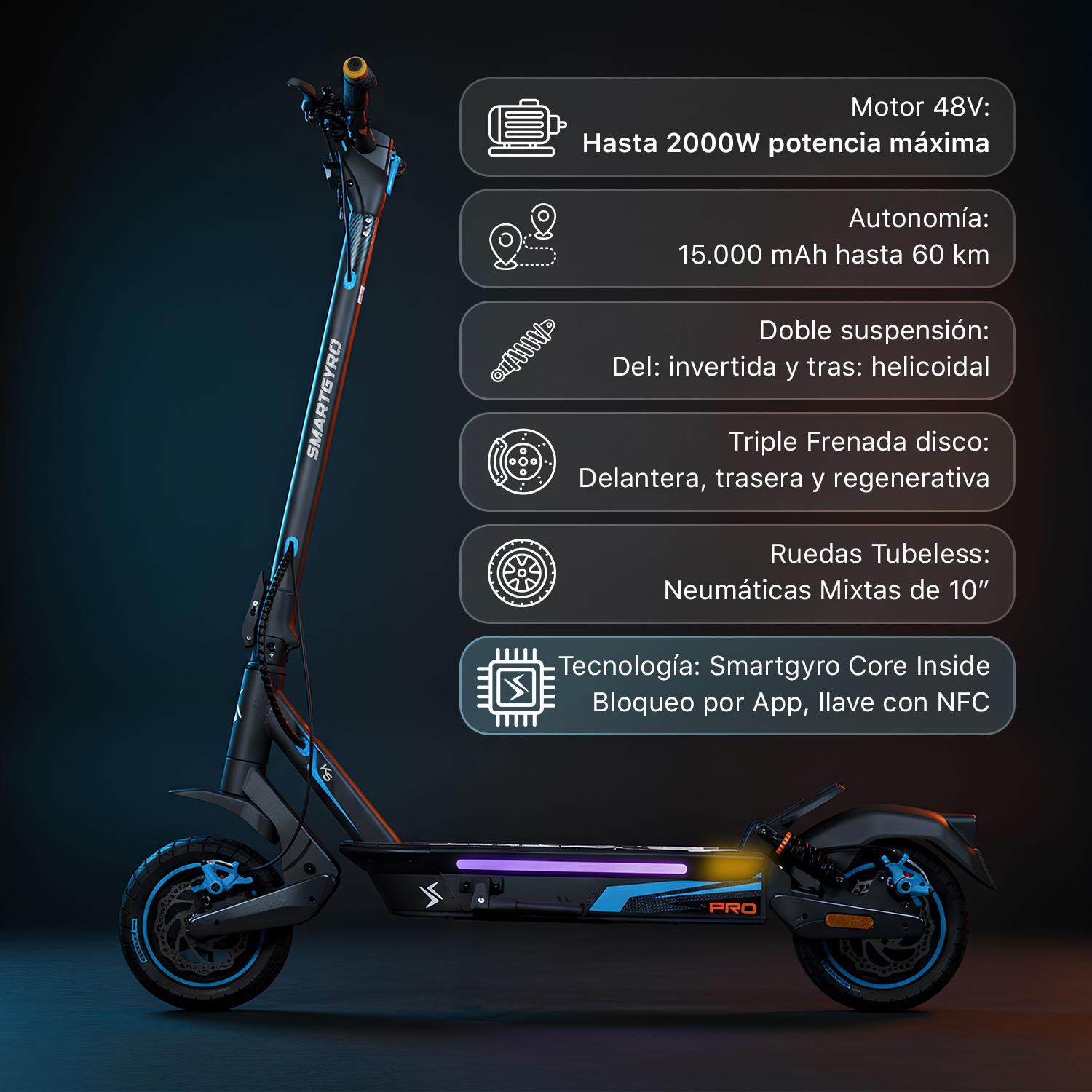 Patinete eléctrico smartGyro K5 PRO Certificado